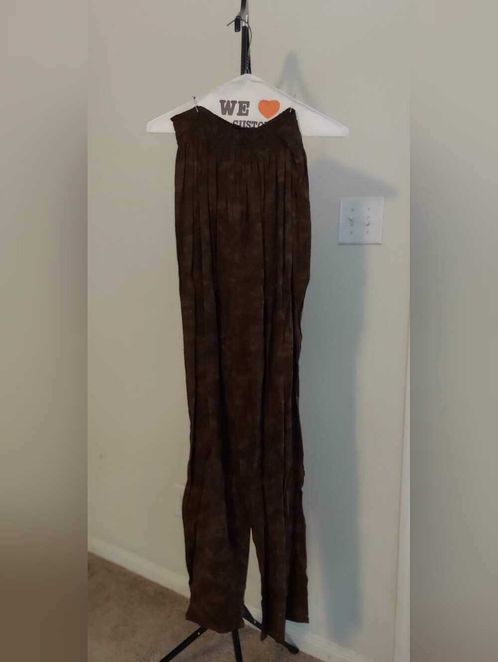 Carole Little Dark Brown Pleated Maxi Skirt